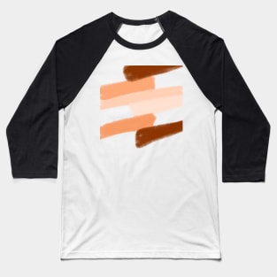 Brown cream pastel abstract watercolor art Baseball T-Shirt